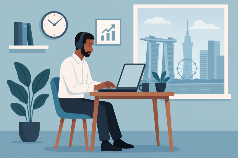 Remote AI professional working from home