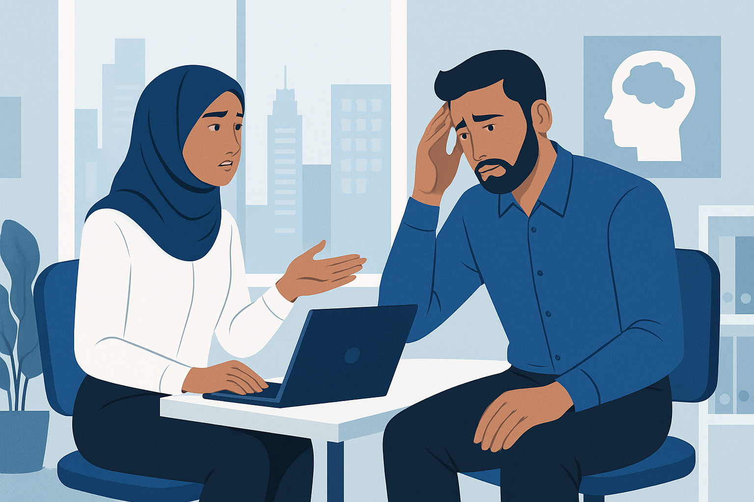 Professional maintaining work-life balance and mental wellness