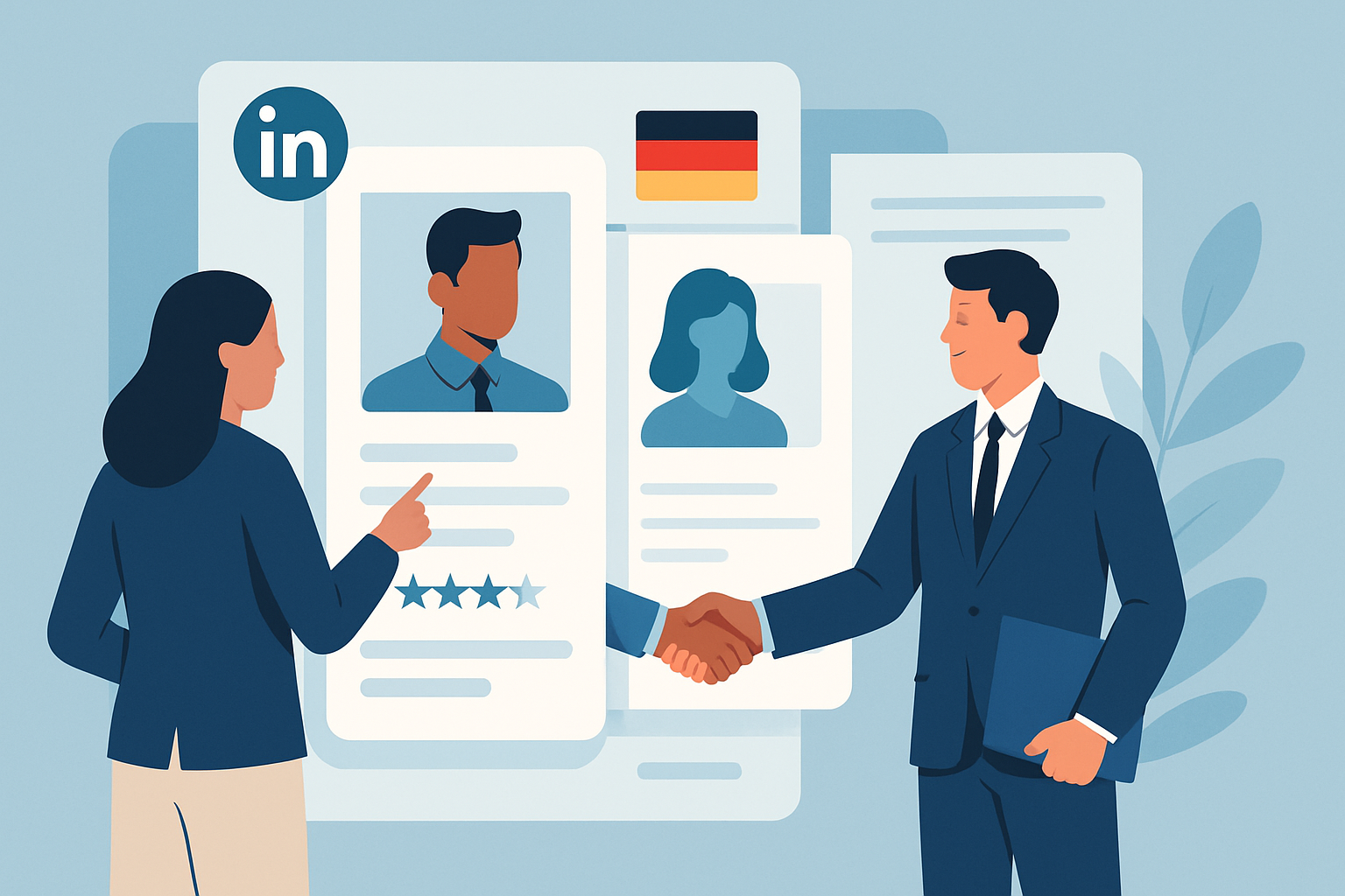 HR recruiter reviewing AI talent profiles
