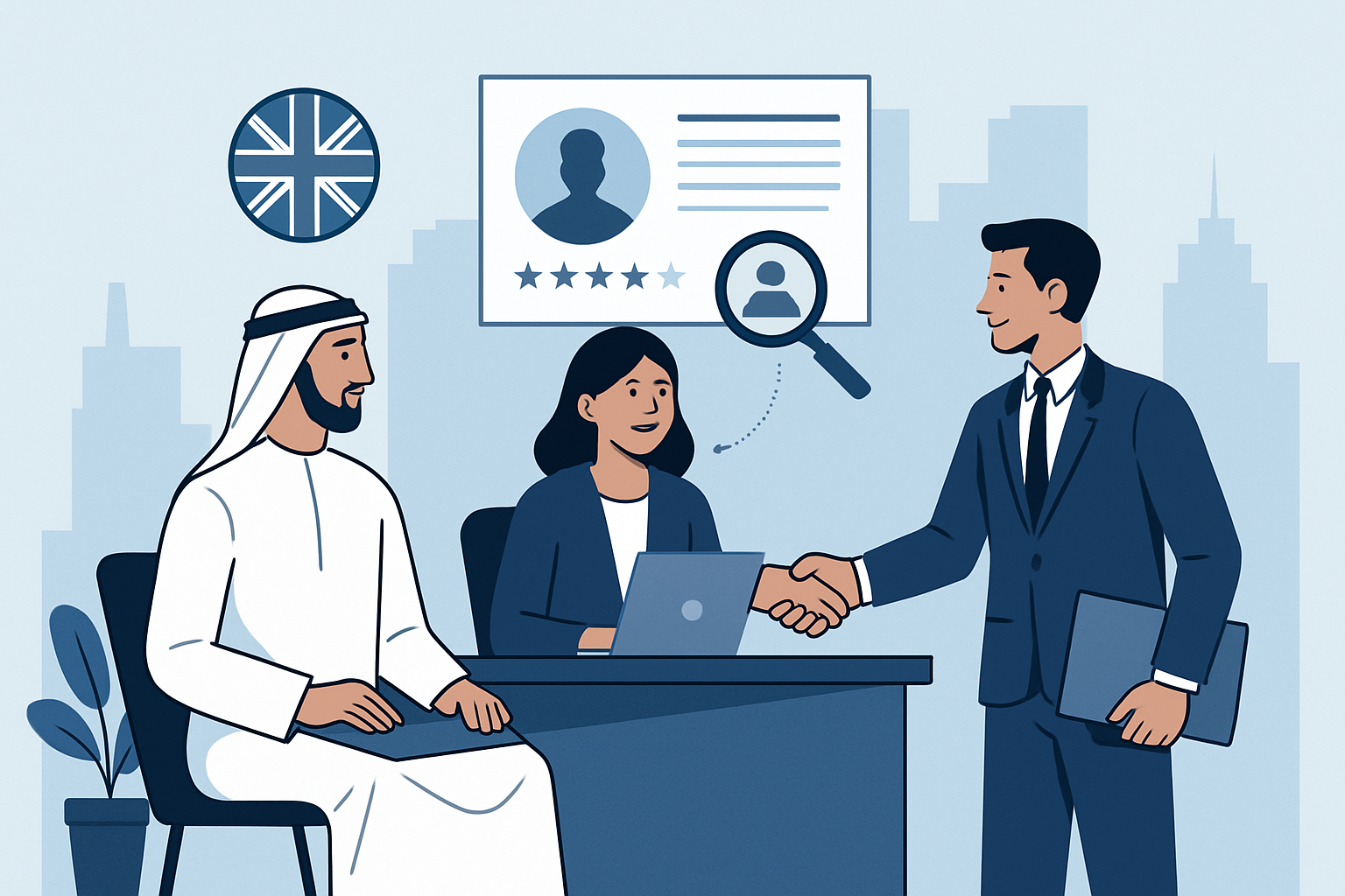 HR recruiter reviewing AI talent profiles