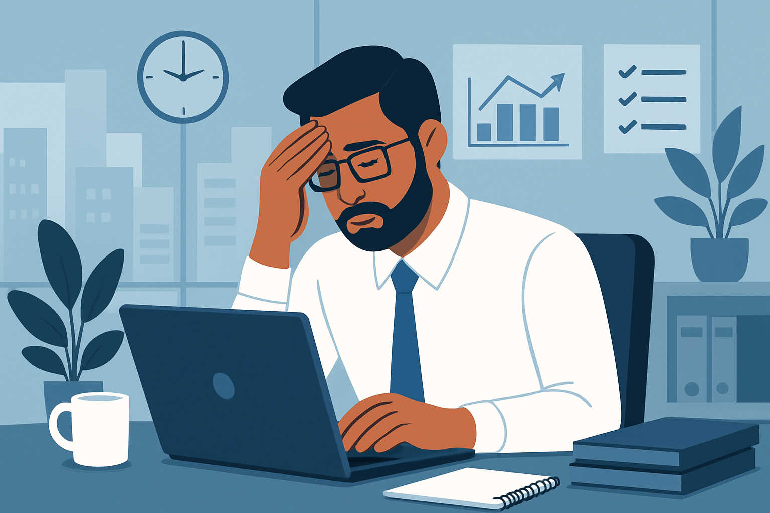 Professional maintaining work-life balance and mental wellness