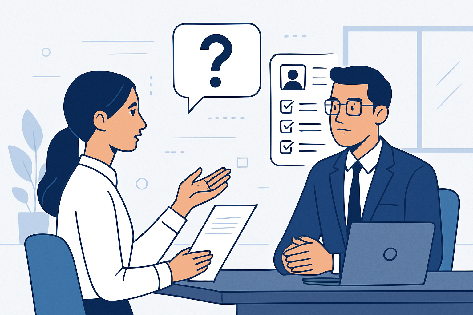 Professional receiving a job offer in a modern office