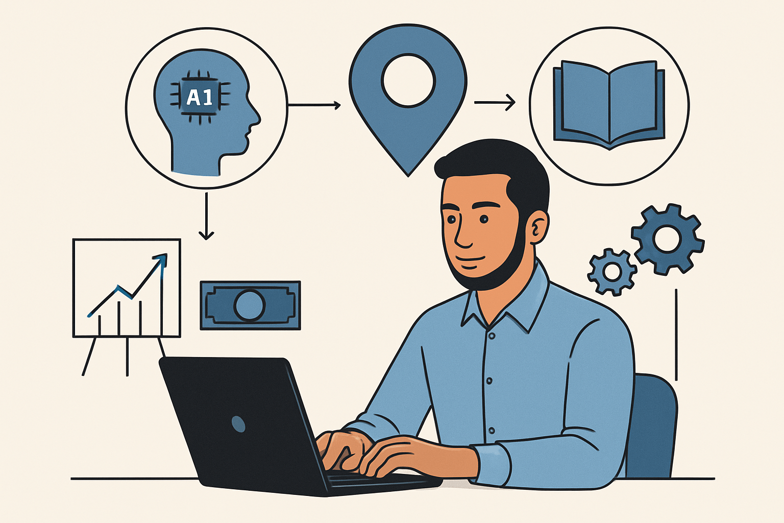 Professional receiving a job offer in a modern office
