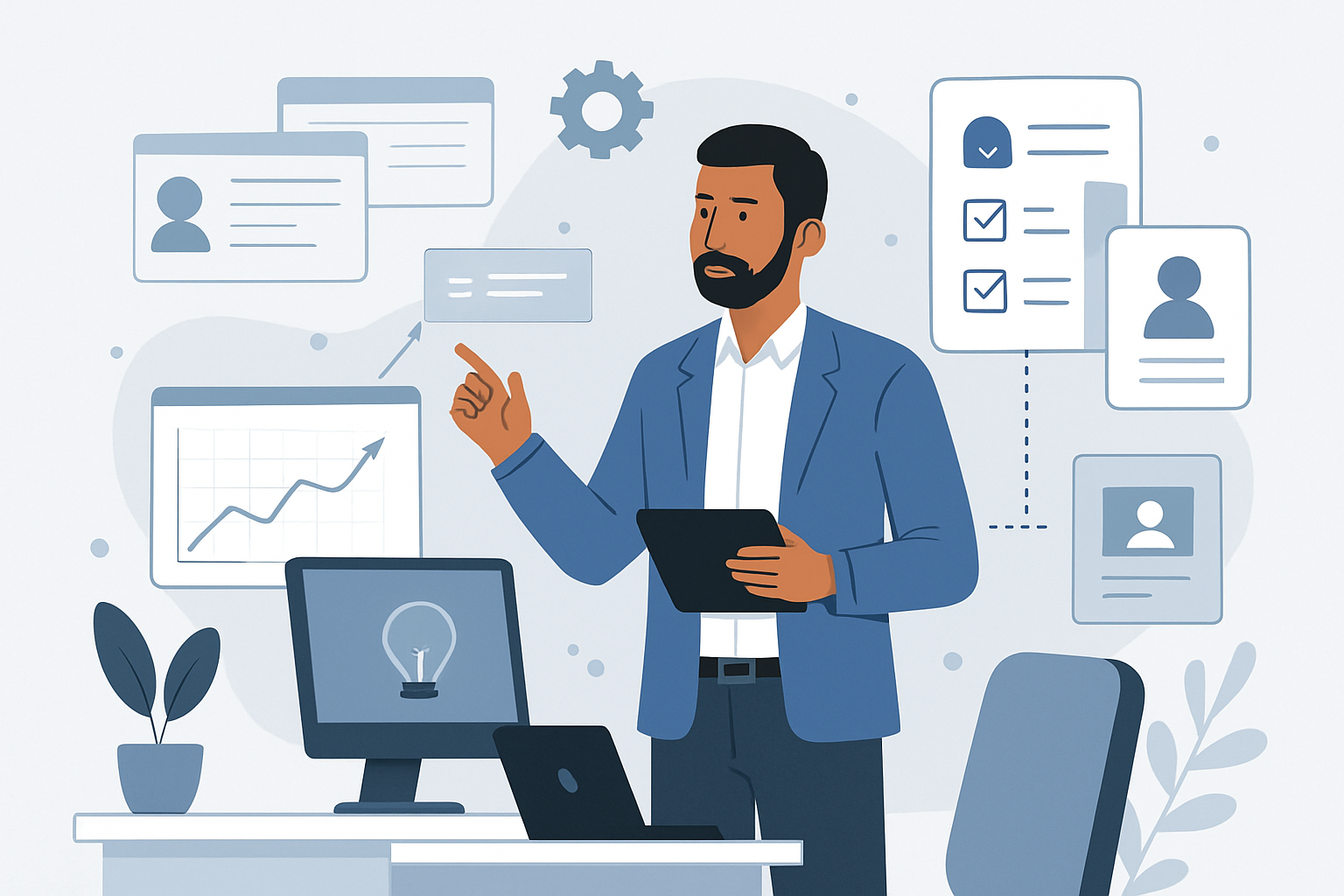 Professional learning AI skills on a laptop