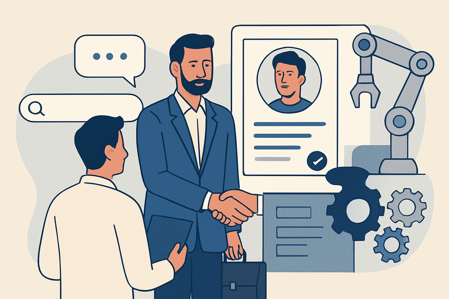 Professional receiving a job offer in a modern office