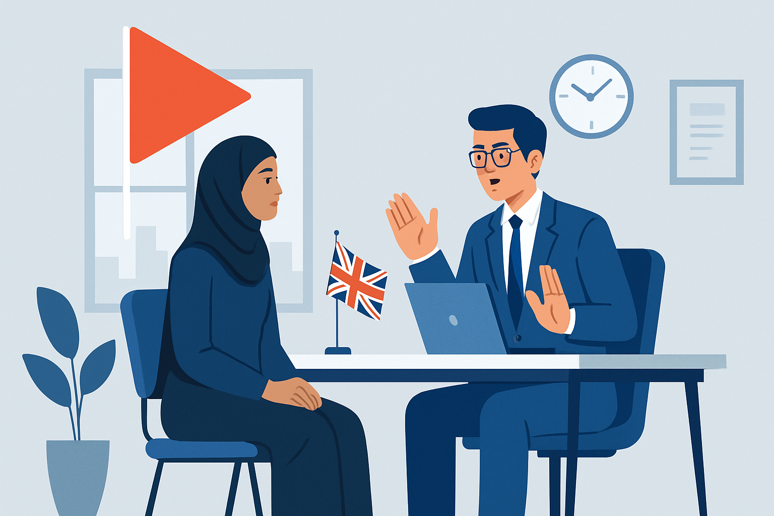 Professional receiving a job offer in a modern office