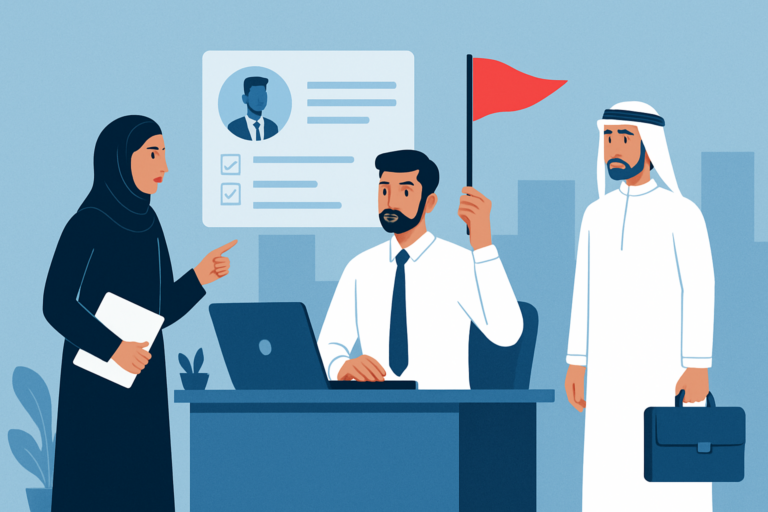 HR recruiter reviewing AI talent profiles