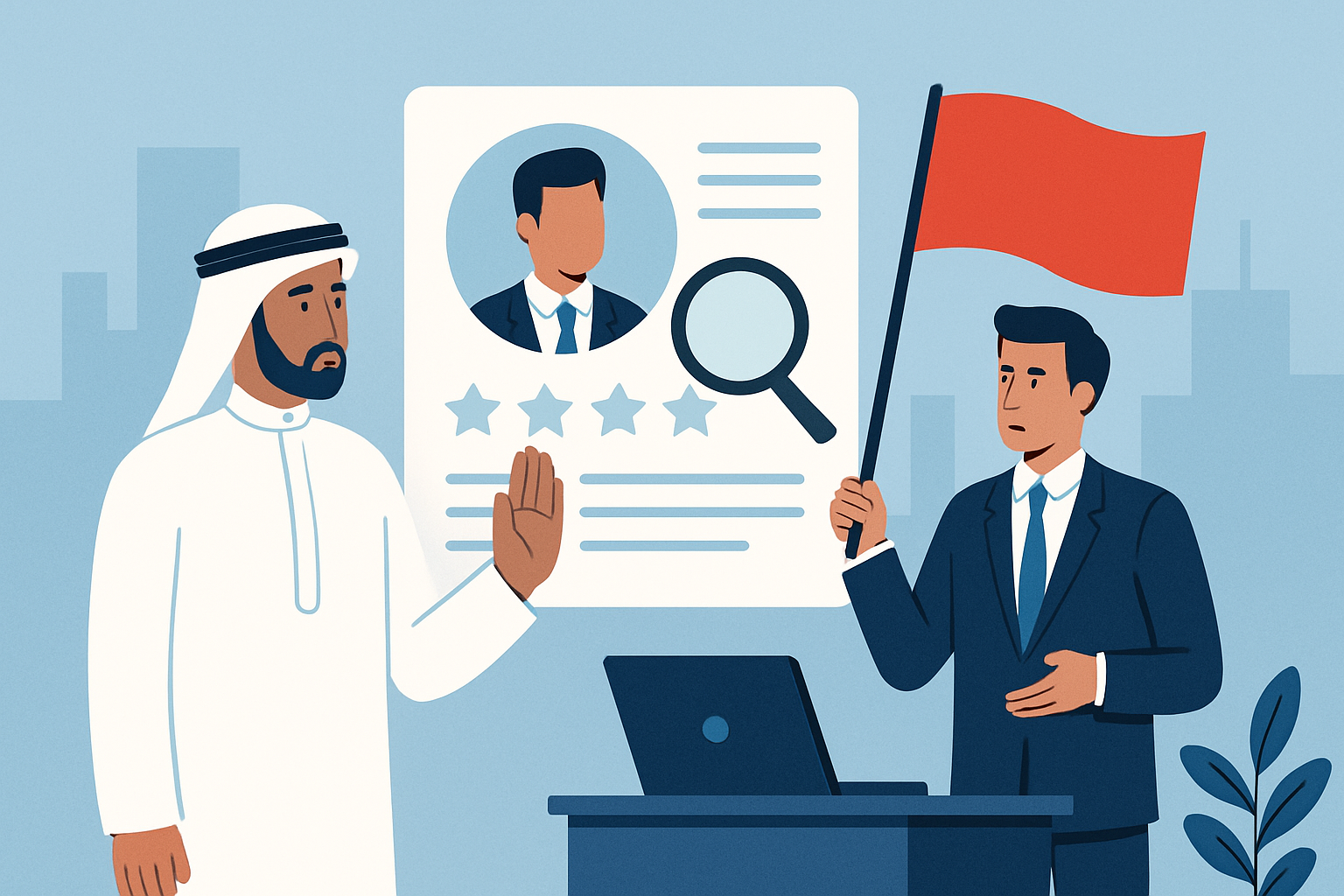 HR recruiter reviewing AI talent profiles