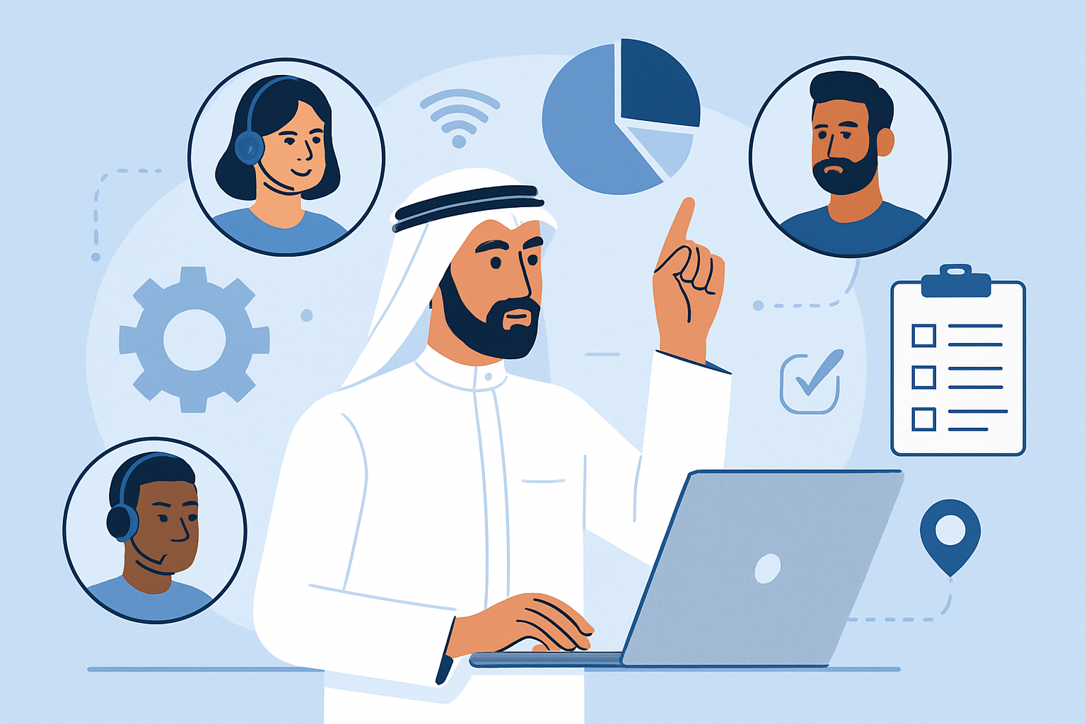 Remote AI professional working from home