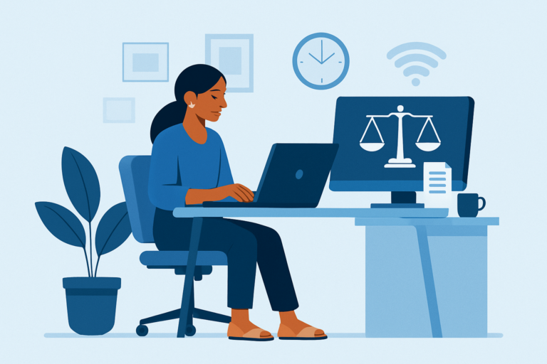 Remote AI professional working from home