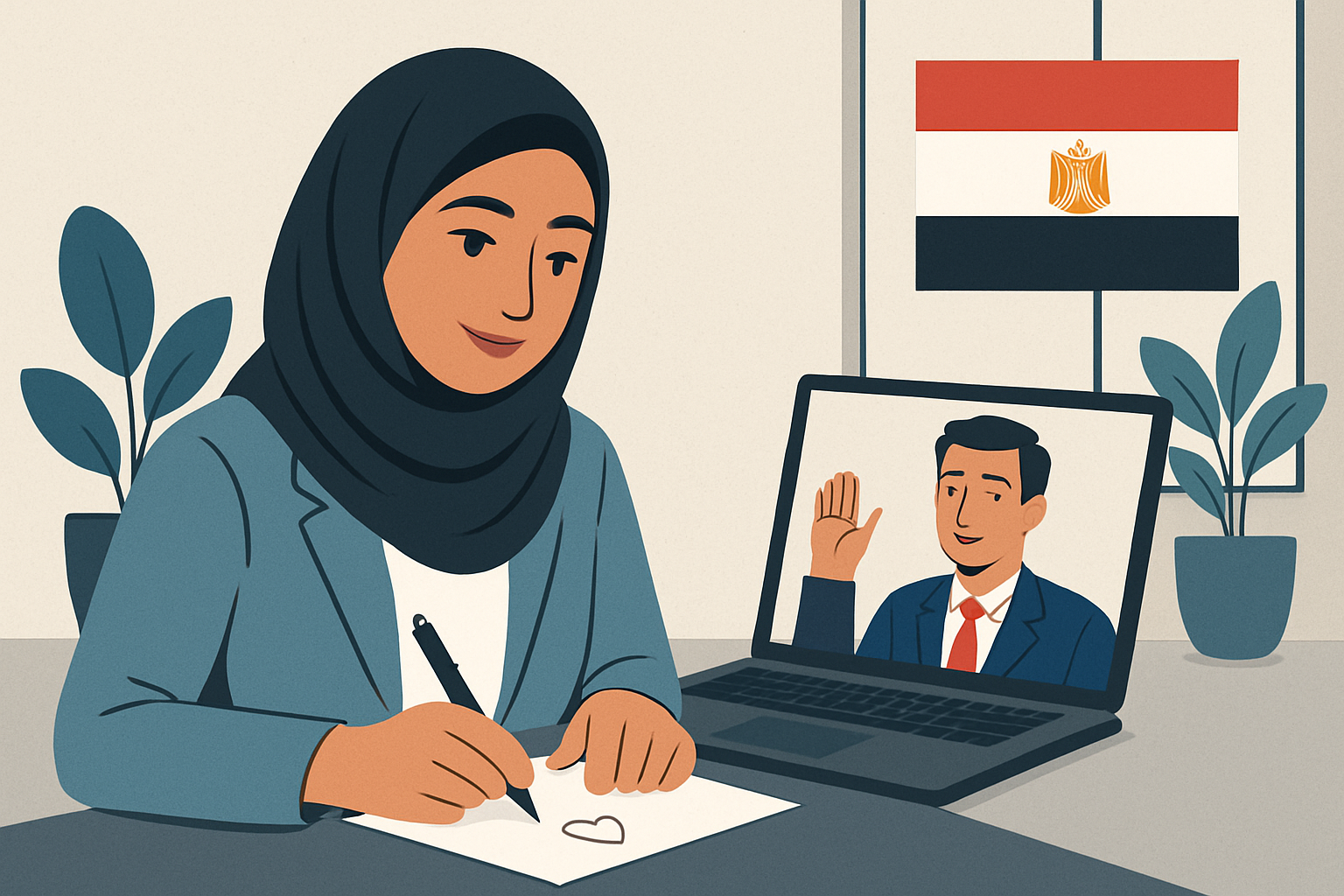 Professional receiving a job offer in a modern office