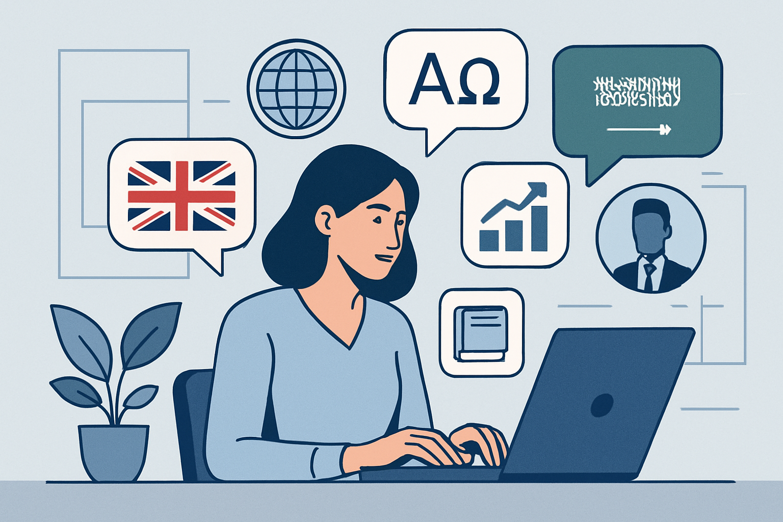 Professional learning AI skills on a laptop