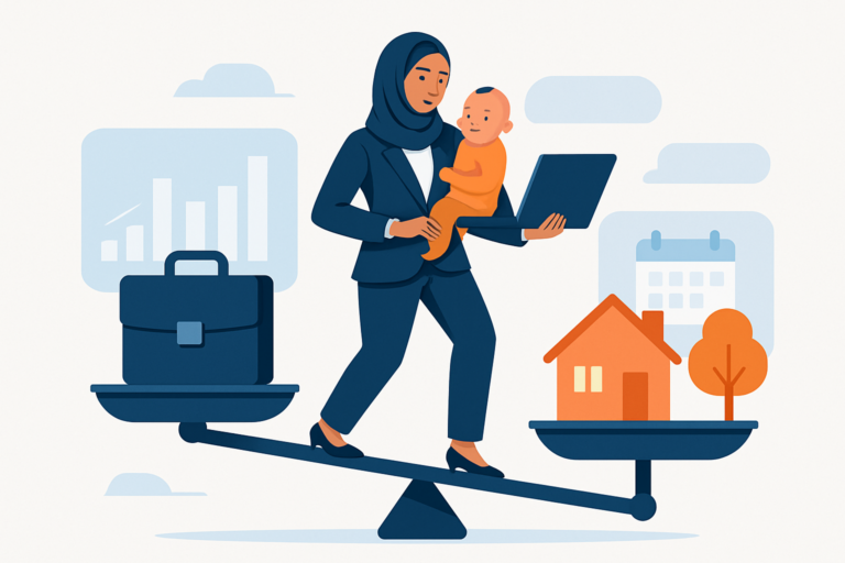 Professional maintaining work-life balance and mental wellness