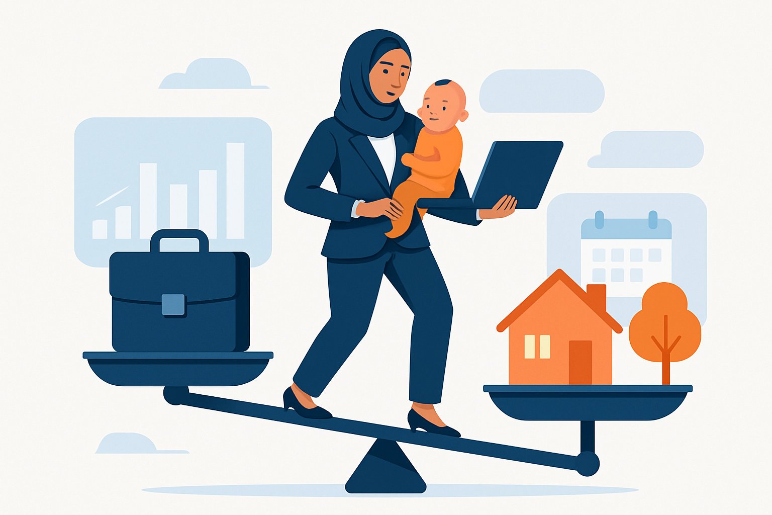 Professional maintaining work-life balance and mental wellness